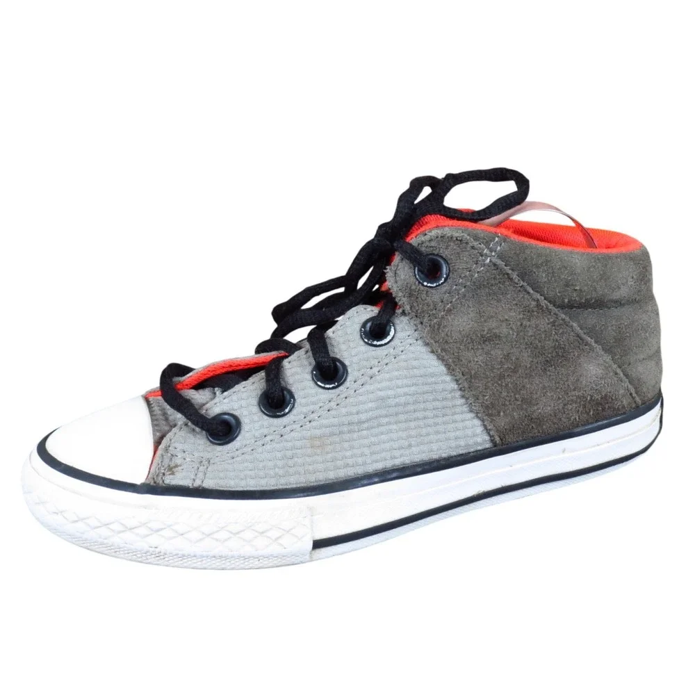 Converse Chuck Taylor All Star Axel Youth Mid Top Sneaker Size‎ 13.5 Grey Orange